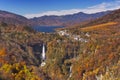 Kegon Falls near Nikko, Japan in autumn